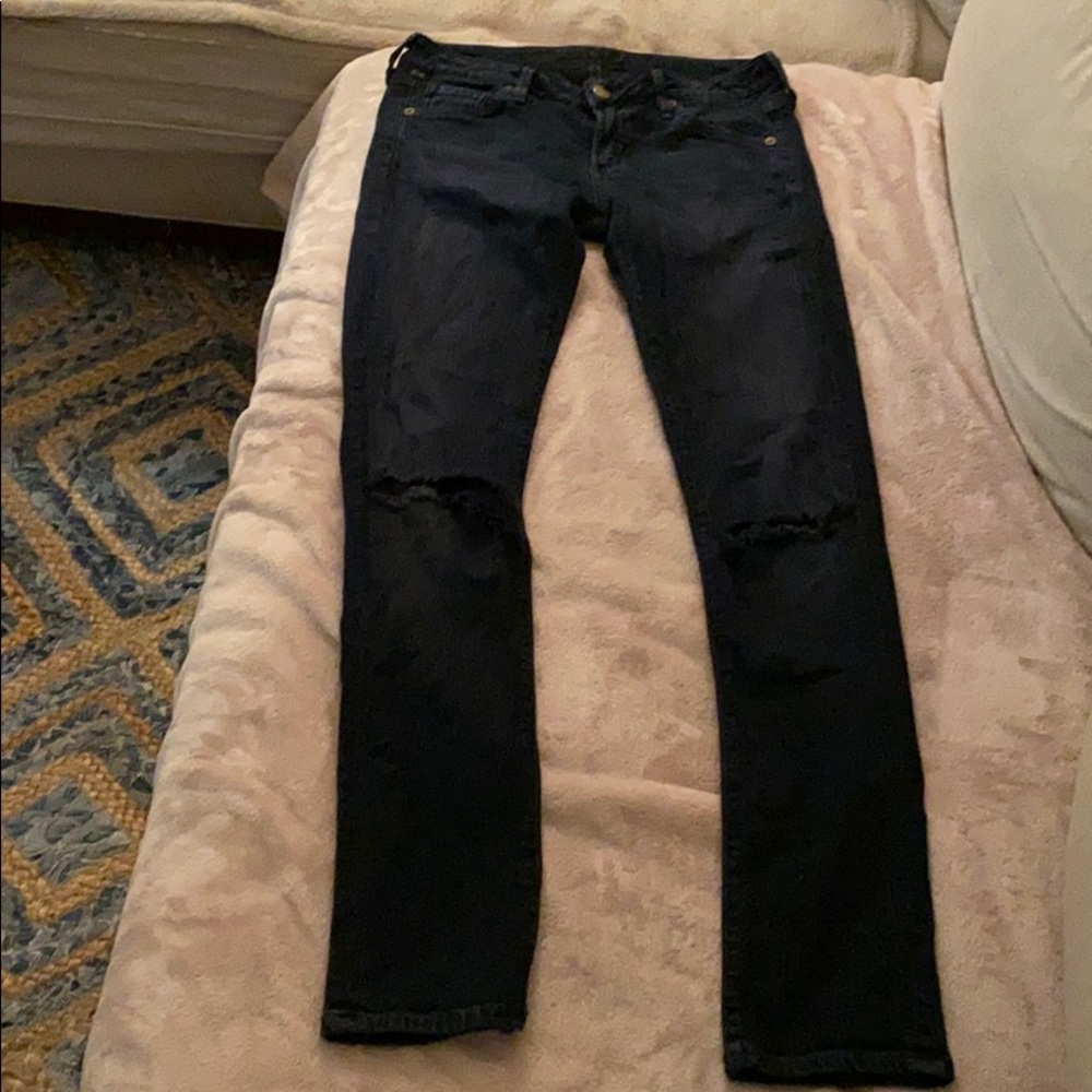Citizens of humanity ripped blue jeans